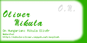 oliver mikula business card