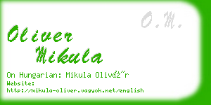 oliver mikula business card